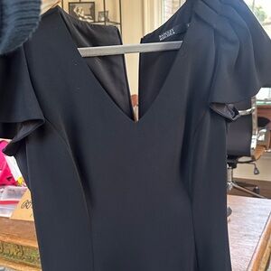 Badgley mischka classic black holiday dress size 6